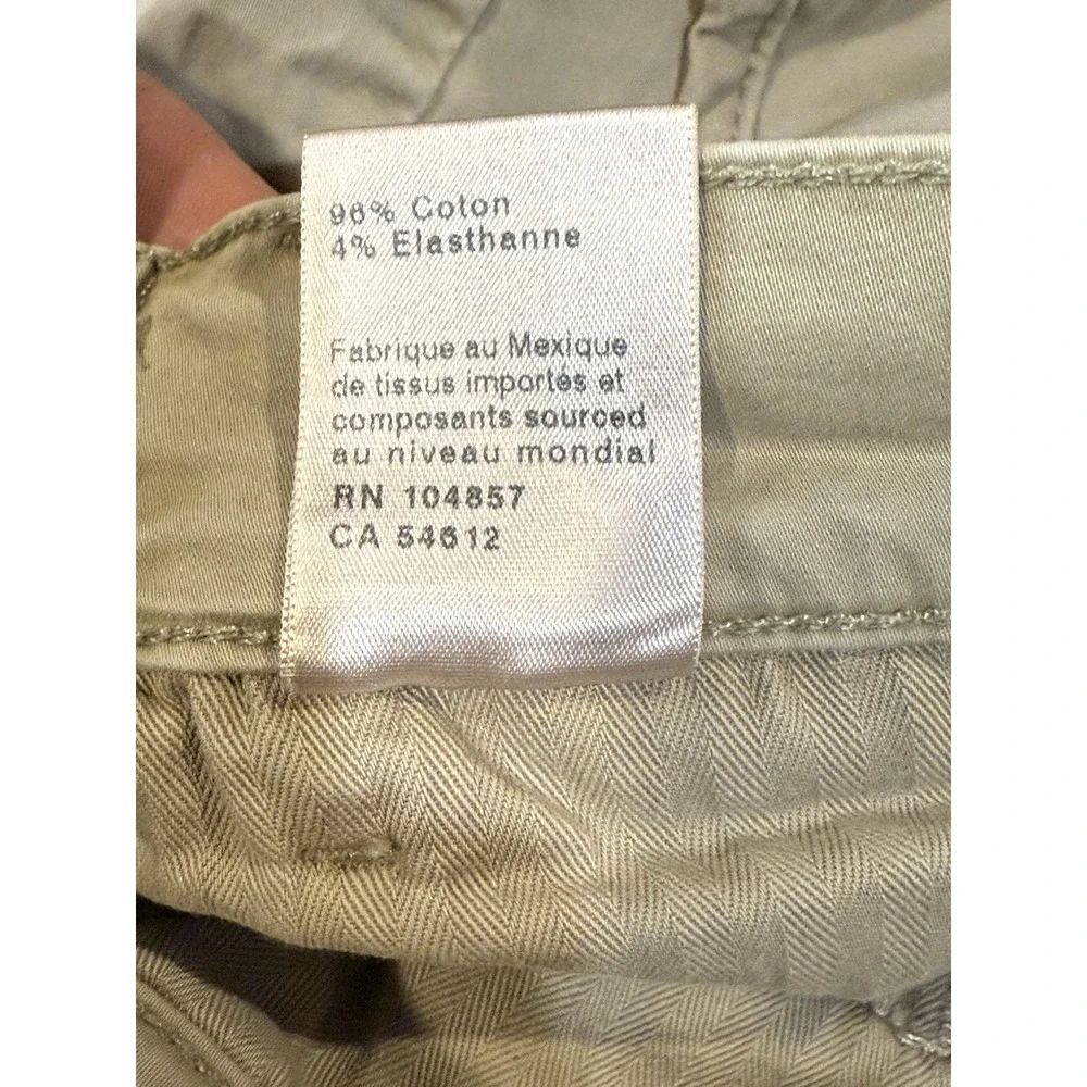 AG Adriano Goldschmied THE ROMAN  Women Sz 31R Skinny Pleated Beige Hiking Pants